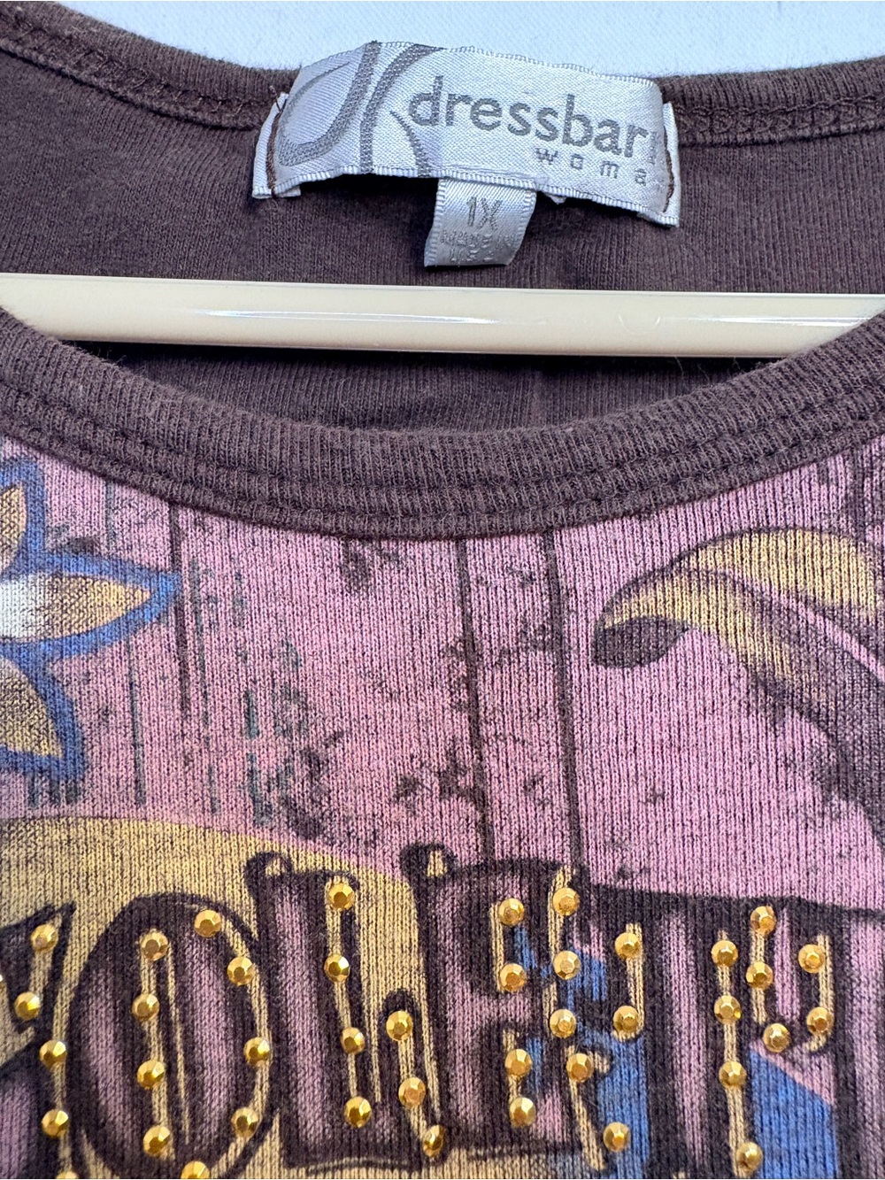 Dressbarn Brown Floral Graphic Sleeveless Tank - Picture 2 of 5